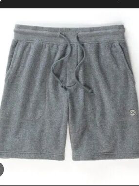 Outerknown Men's Heather Gray Terry Drawstring Shorts Size M